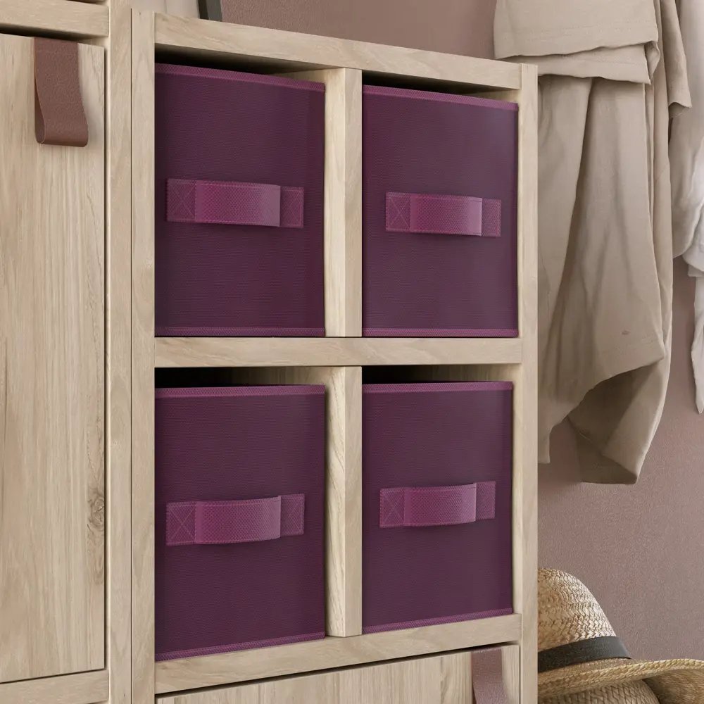 Короб Spaceo KUB Berry 15x31x15 см 6.9 л полиэстер цвет черничный STLM-2056881 - Вид №5