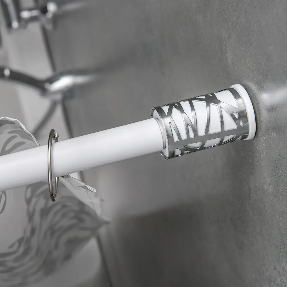 Карниз для ванной Moroshka Grintosa телескопический 140-260 см цвет белый STLM-2083731 - Вид №4