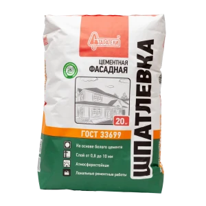 Шпаклёвка цементная Старатели фасадная белая 20 кг