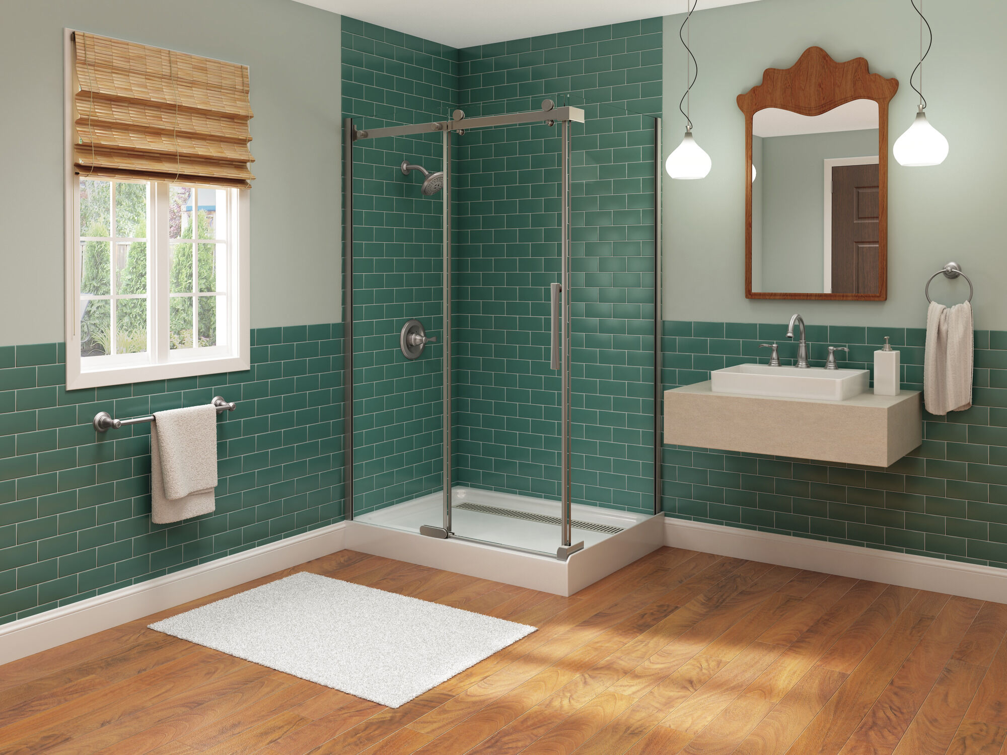 35984LF-BN-ECO Смеситель для ванной комнаты с двумя ручками Delta Faucet Porter Матовый никель - Вид №1