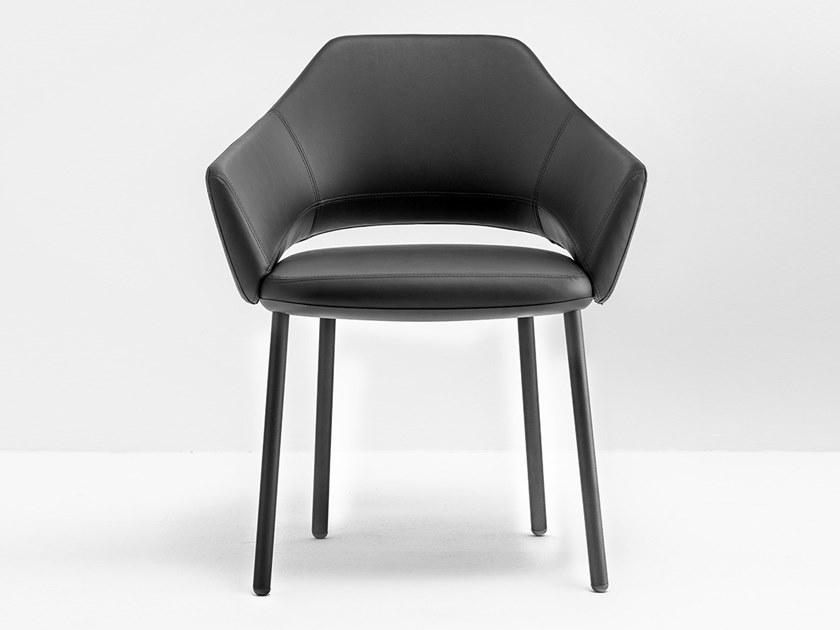 Pedrali Мягкое кожаное кресло с подлокотниками Vic 646 - Вид №1