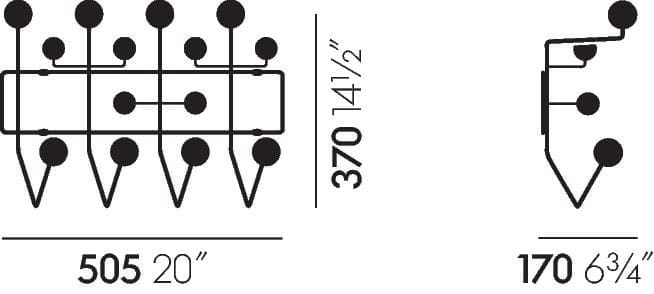 Настенная вешалка из каррарского мрамора и стали In Stock Vitra ARCH-00076628 - Вид №3