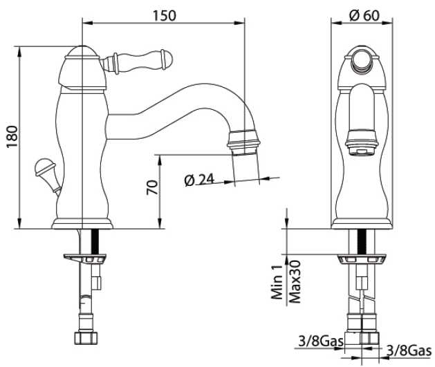850820YY00 Смеситель Bandini Antico Santreyd - Вид №3