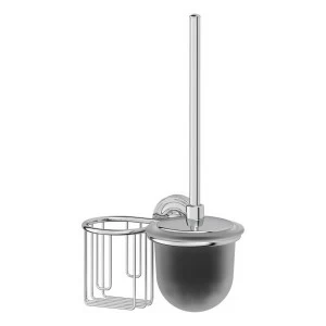 Держатель освежителя и ерш матовый хрусталь с крышкой Ellux ELEGANCE ELE 071