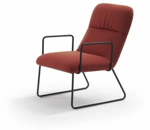 Sancal Кресло на санках из ткани с подлокотниками Elle