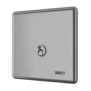 14015 Устройство смыва унитаза с пьезо кнопкой, для напорной воды, 24 В пост. SANELA