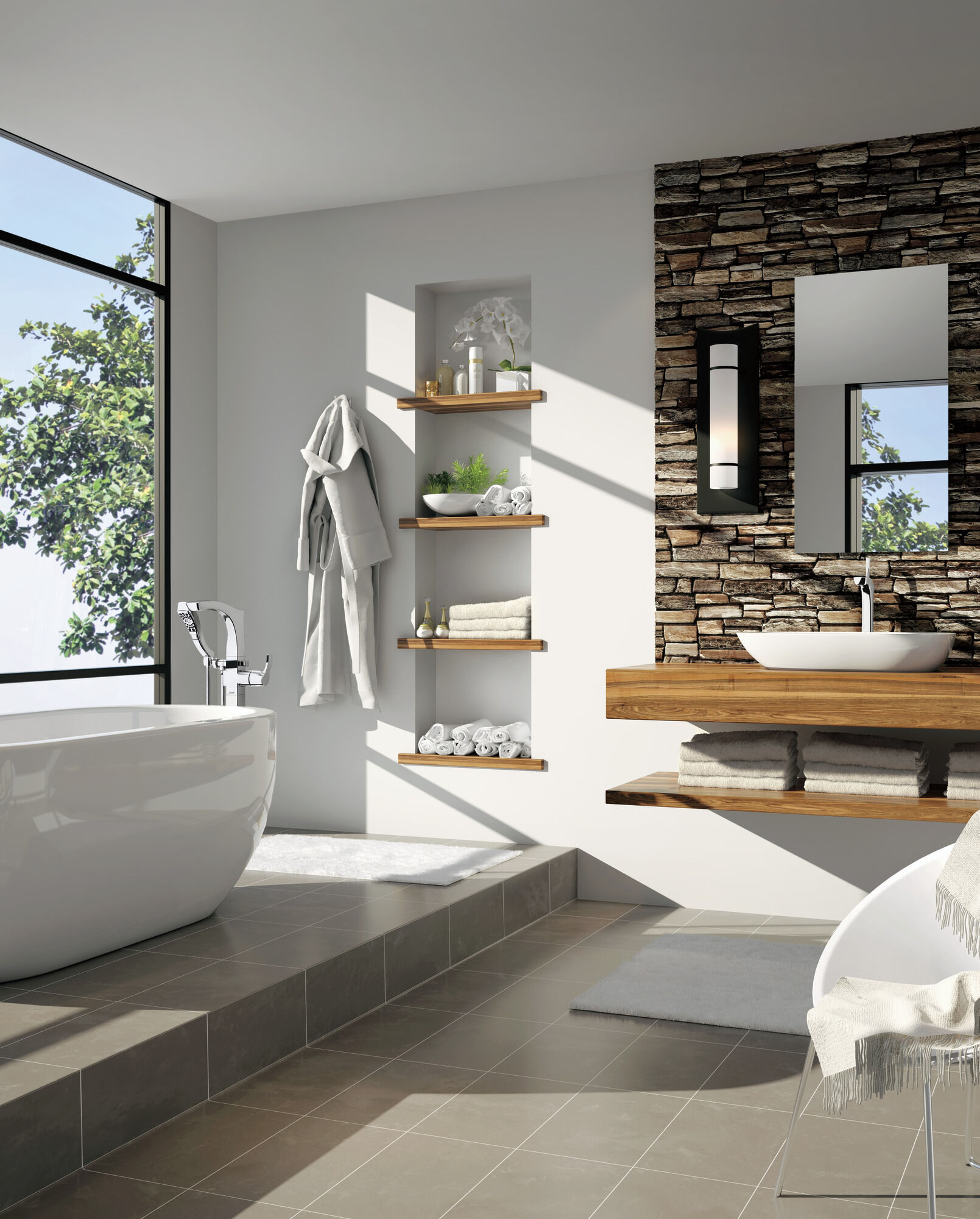 752LF Смеситель для ванной комнаты с одной ручкой Delta Faucet Tesla Хром - Вид №2