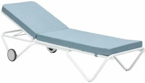 iSimar Откидной алюминиевый садовый шезлонг на колесиках Barceloneta 8109