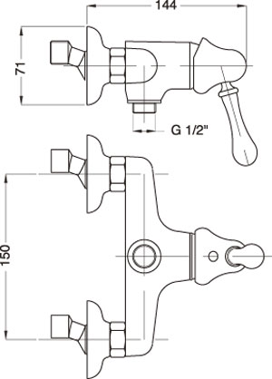 Смеситель MIGLIORE Maya ML.MAY-8938.BR для душа - бронза  - Вид №1