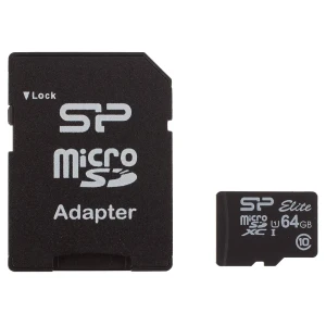 Карта microSDXC 64 Гб, адаптер