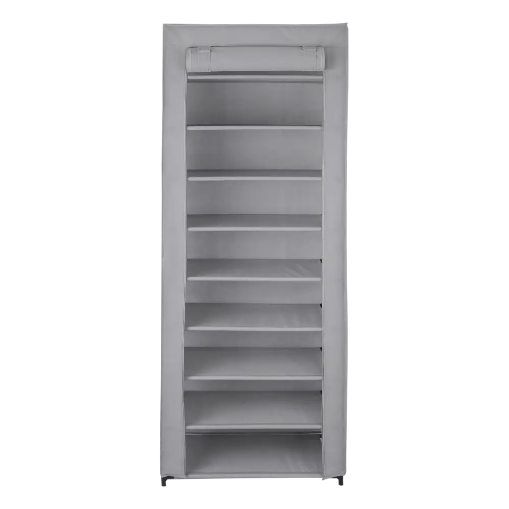 Стеллаж для обуви Spaceo 160x60x35 см 9 полок металл/нетканый материал цвет гранит STLM-2153689 - Вид №1