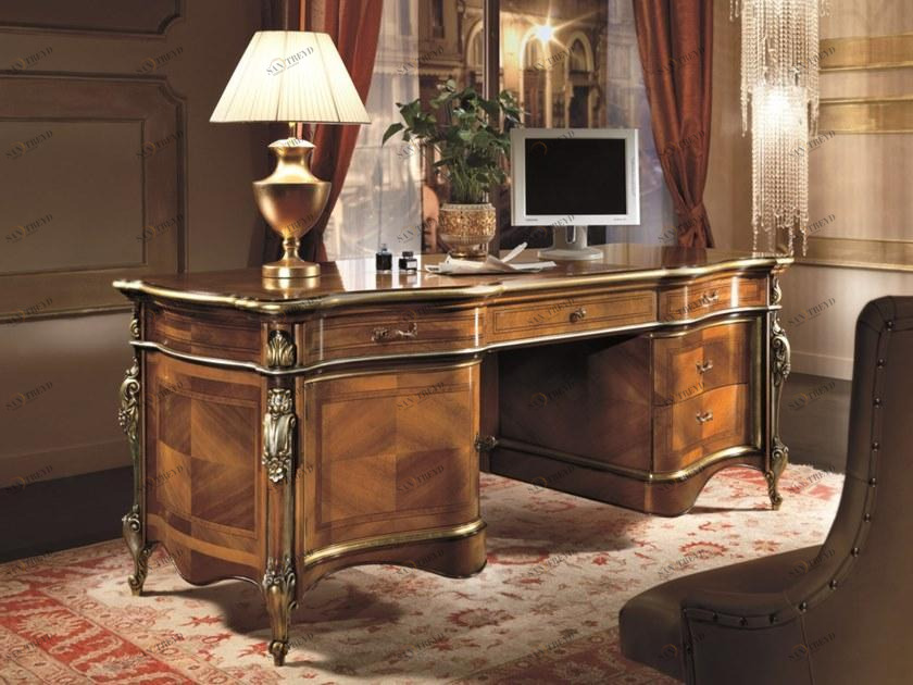 SCAPPINI & C Прямоугольный стол из орехового дерева с ящиками 35th anniversary 2052