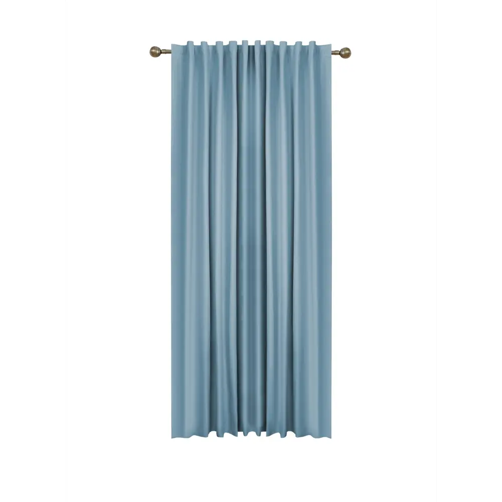 Штора на ленте со скрытыми петлями блэкаут KREAFORTA Luce 210x280 см серо-синий STLM-2001419 - Вид №1