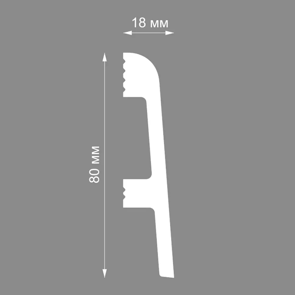 Плинтус напольный Santreyd универсальный для влажных помещений 80 мм 82996937 STLM-0038620 - Вид №2