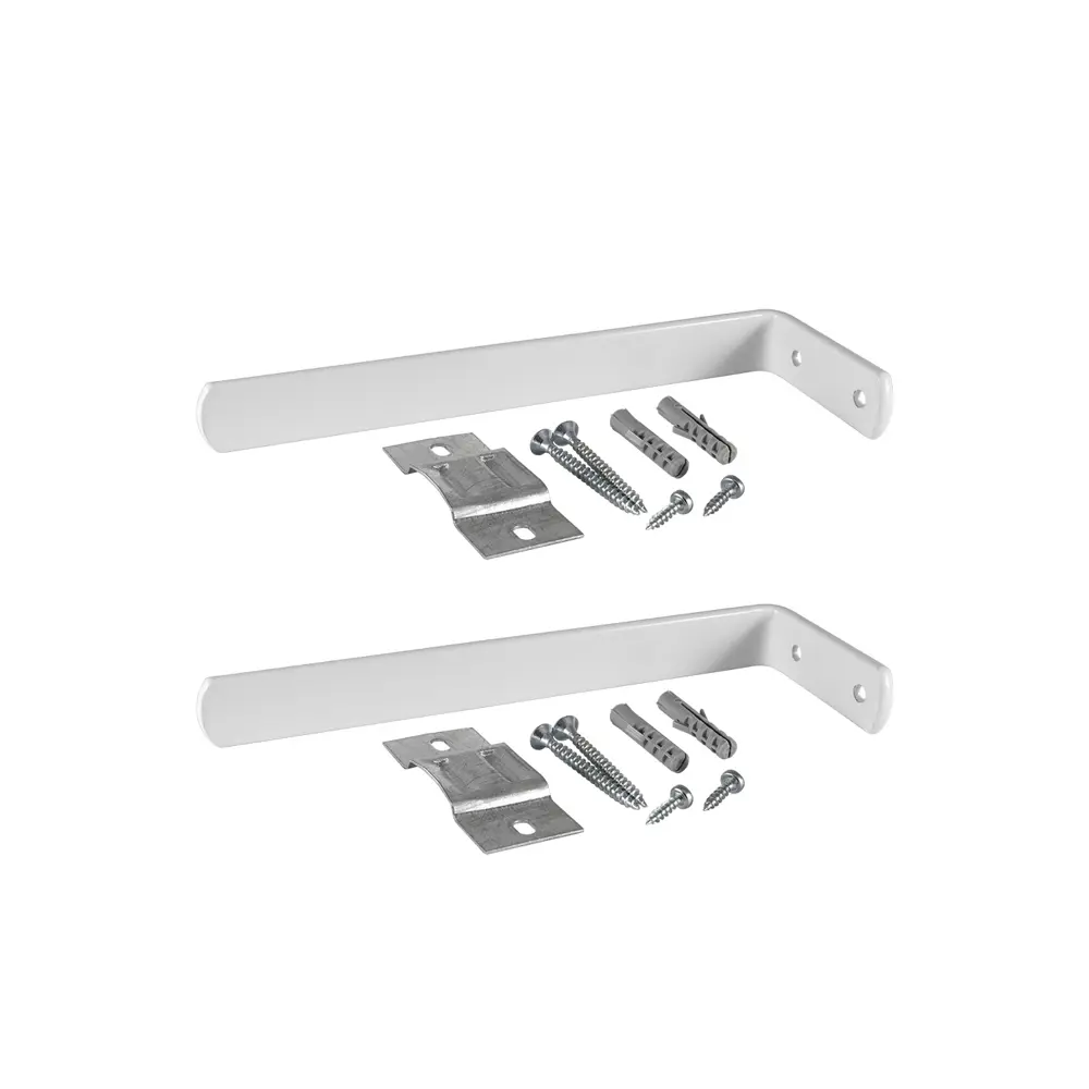 Кронштейн для шинного карниза настенный KREAFORTA 18 см металл цвет белый STLM-2018164