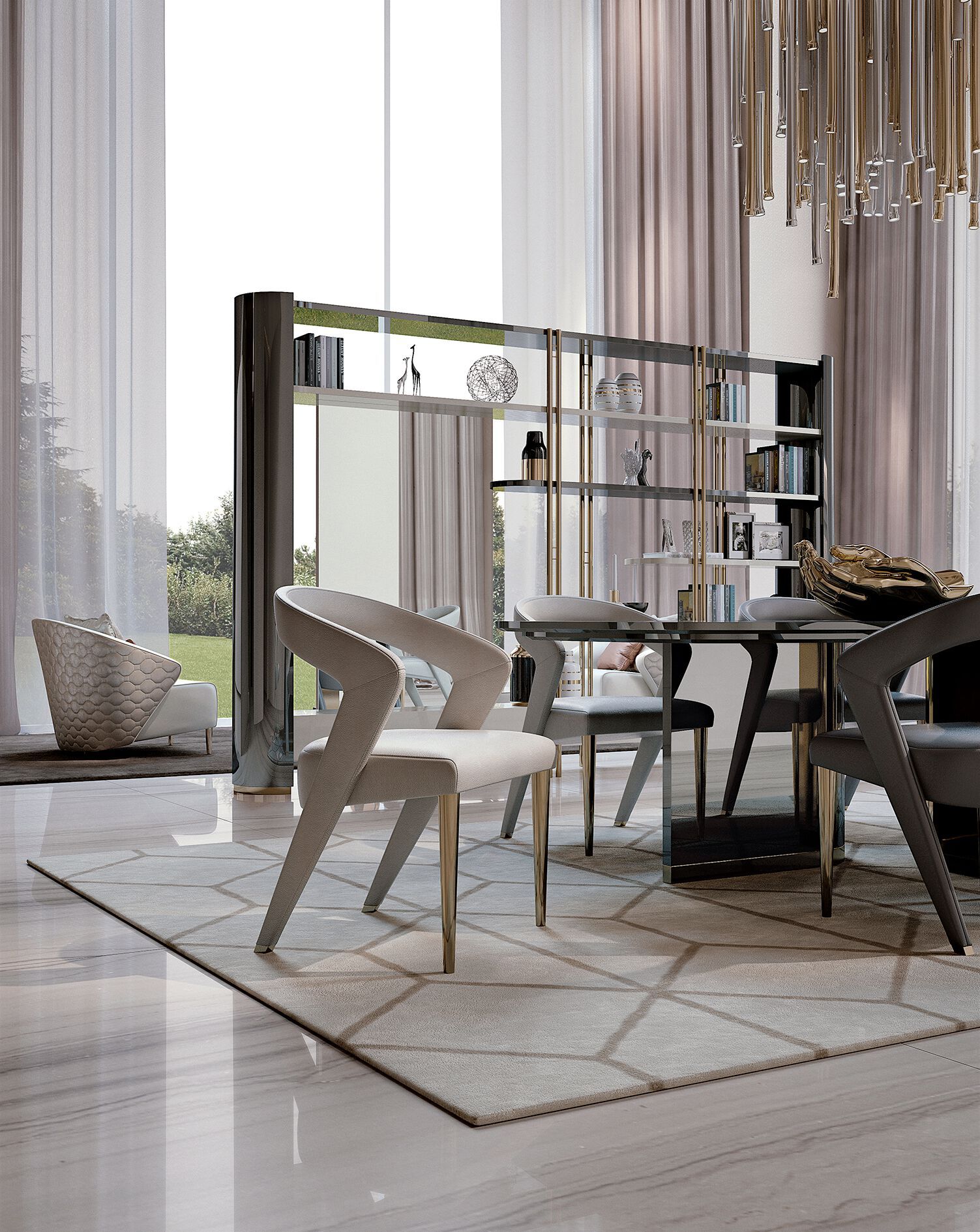 Кожаный мягкий стул Bizzotto Italia Atmosphera ARCH-00127967 - Вид №1