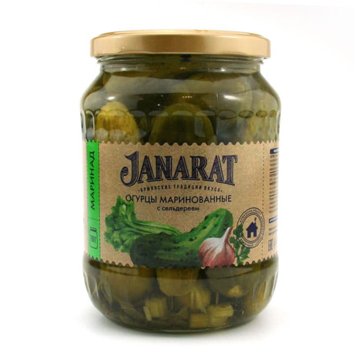 Огурцы маринованные с сельдереем Janarat 700 г Santreyd 9689 - Вид №1