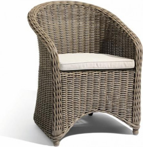 MNST625 Круглый стул шнур 6мм старый серый Manutti River