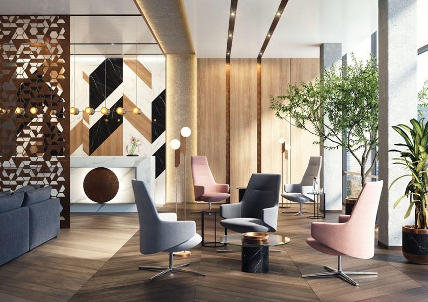 LD Seating Кожаное кресло для руководителя с подголовником Melody lounge Xl-br-sys, fw - Вид №3