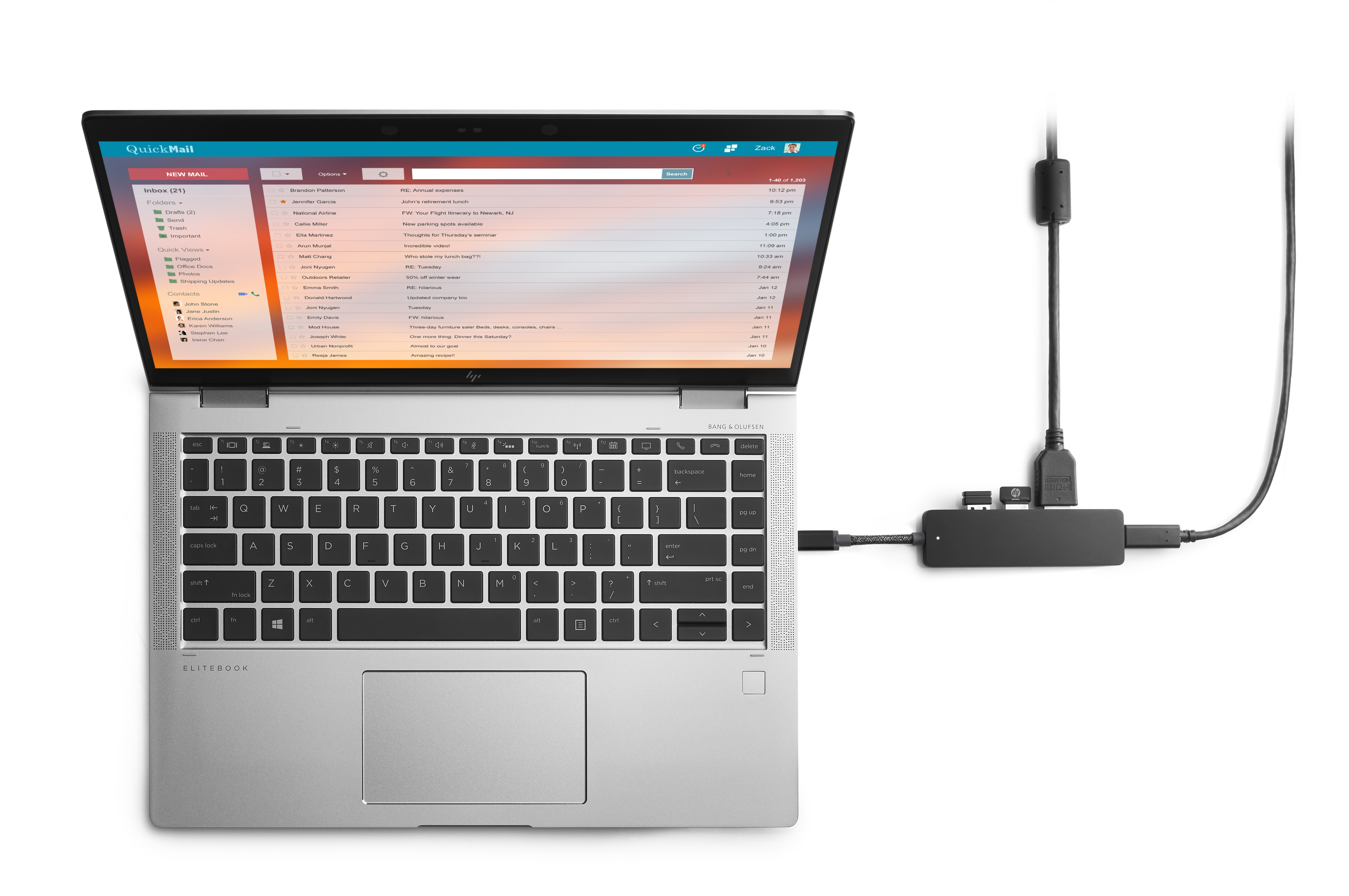 4WX89AA elite usb-c hub HP Santreyd  - Вид №4