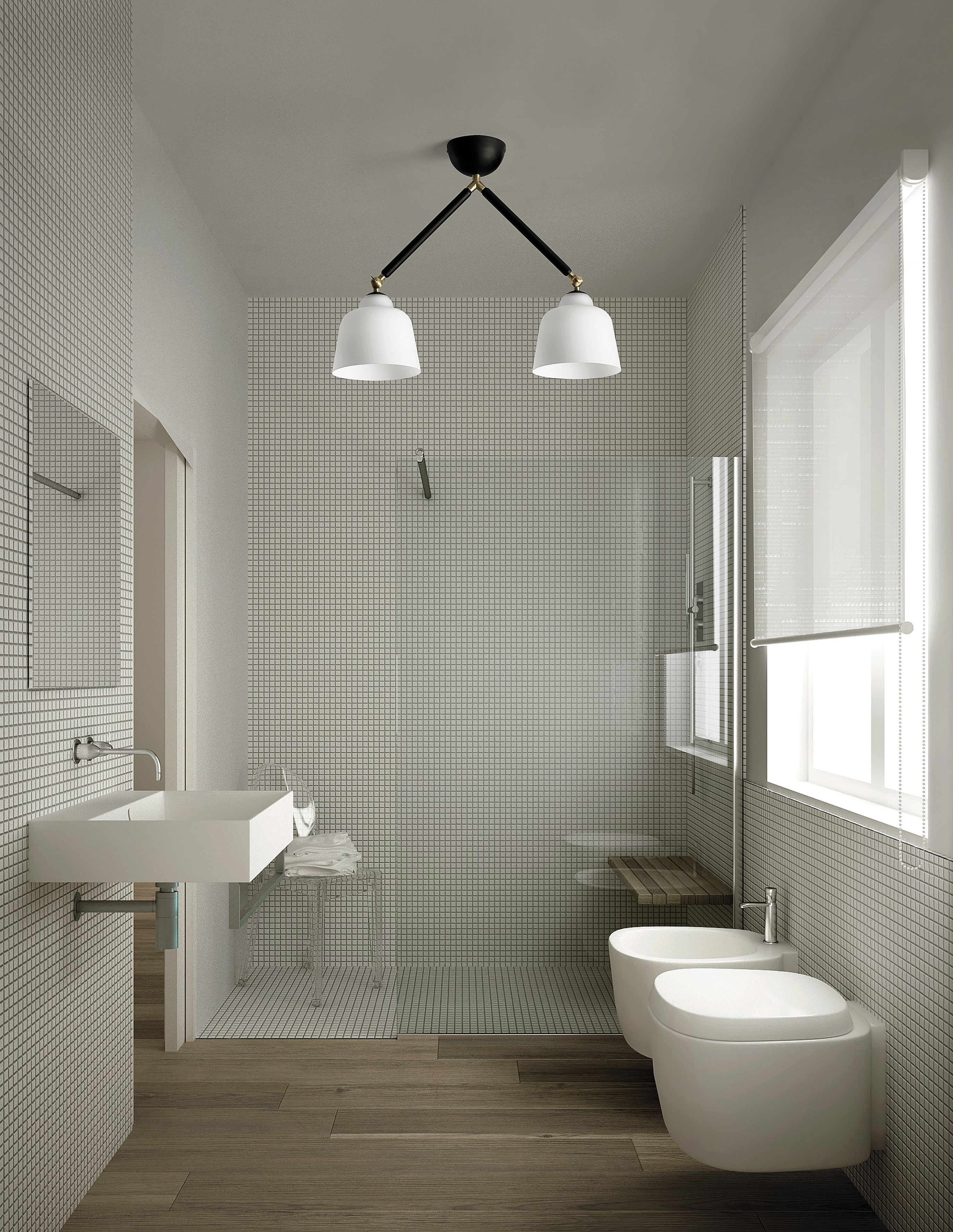 Потолочный светильник из металла и опалового стекла Miloox Neoretro ARCH-00000062 - Вид №2