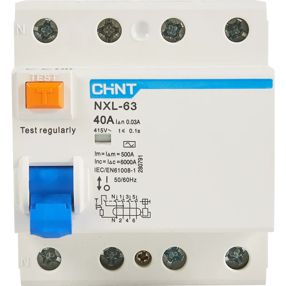 УЗО CHINT NXB-63S 4P - автоматическая защита от токов утечки 85683464 STLM-0065222 - Вид №1