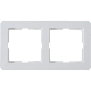 Systeme Electric W59 Deco - двухместная рамка для розеток и выключателей белого цвета 82593331
