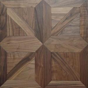 Модульный паркет Coswick Ланже Американский Орех Европейский (Грецкий) Рустик (Гладкая) 635х635 мм.