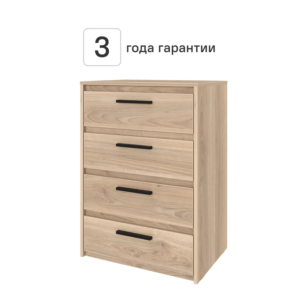 Комод Лион 4 ящика 60x84x41,7 см ЛДСП цвет дуб комано Santreyd STLM-2009974 - Вид №1