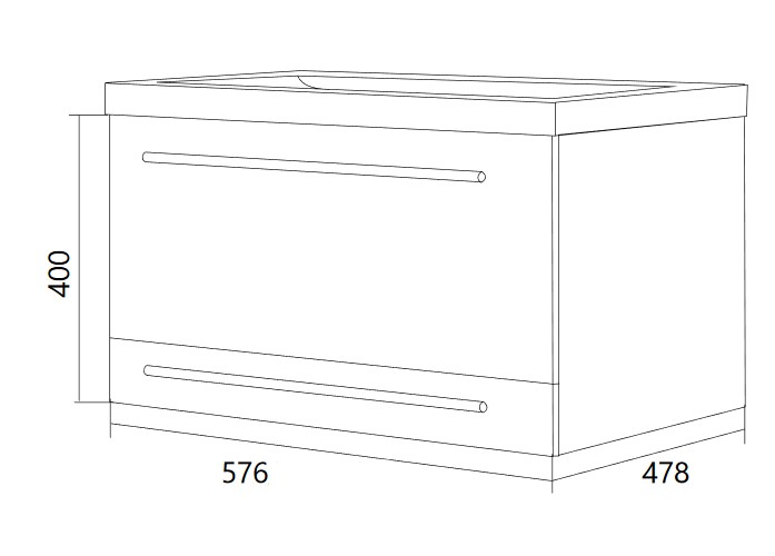 У51038 Тумба без раковины Соната 58П 2я 1 Marka Соната  - Вид №8