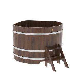 1362 Купель угловая из дуба 1,37х1,37х1,0 морёная Alyarus