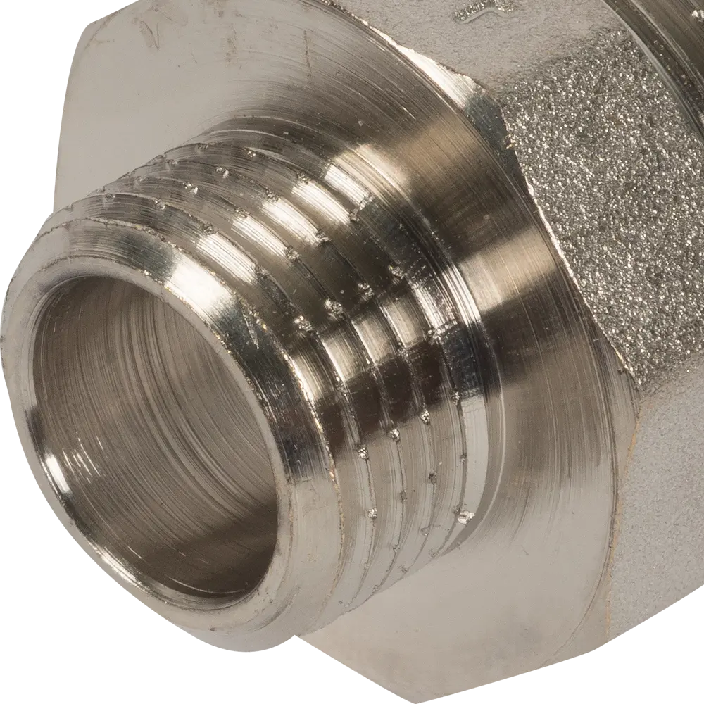 Ниппель переходной Valtec наружная резьба 1"х1/2" мм никелированная латунь VTr.580.N.0604 STLM-2185525 - Вид №1