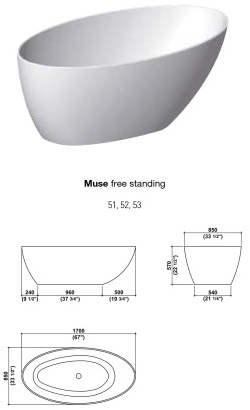 Kos by Zucchetti Отдельностоящая ванна sun-id-1410024 - Вид №2