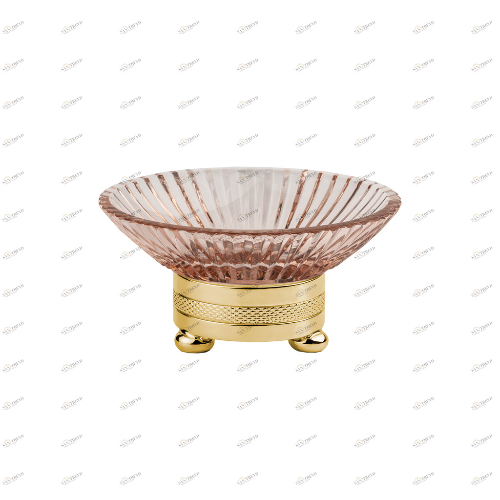 FS10C-601P FS10C-601P Мыльница круглая РАЗМЕР КРИСТАЛЛА «ТРОСТЬ Cristal & Bronze CRISTAL TAILLE “CANNELÉ” CISELÉ 