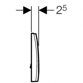 115.120.11.1 смывная клавиша DELTA11 (пластик/белый) Santreyd  - Вид №2