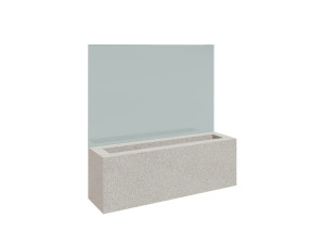 Прямоугольная бетонная плантатор