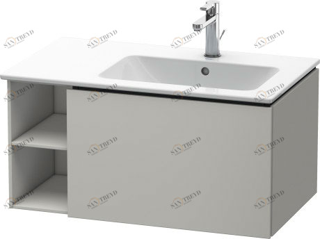 LC619200707 L-Cube Тумбочка подвесная Бетонно-серый матовый декор Duravit