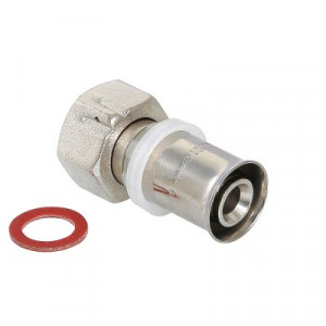 VTm.222.N.002005 Пресс-фитинг с накидной гайкой Valtec 20 мм х 3/4"