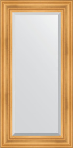 BY 3496 Зеркало с фацетом в багетной раме - травленое золото 99 mm EVOFORM Exclusive