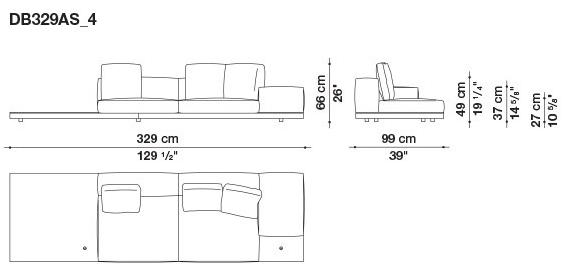 B&B Italia Кожаный диван Dock sun-id-1441060 - Вид №112
