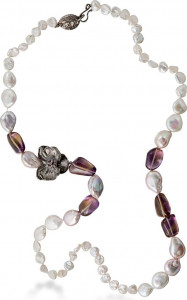 10593878 Michael Aram Колье "Орхидея" (серебро, аметрины, жемчуг) Серебро 925