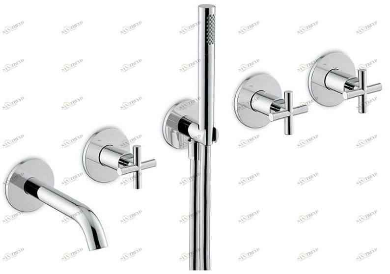 newform Встраиваемый в стену комплект для ванны с ручным душем Blink 70873e - 70973e