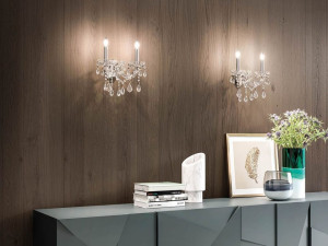 Настенный светильник с кристаллами