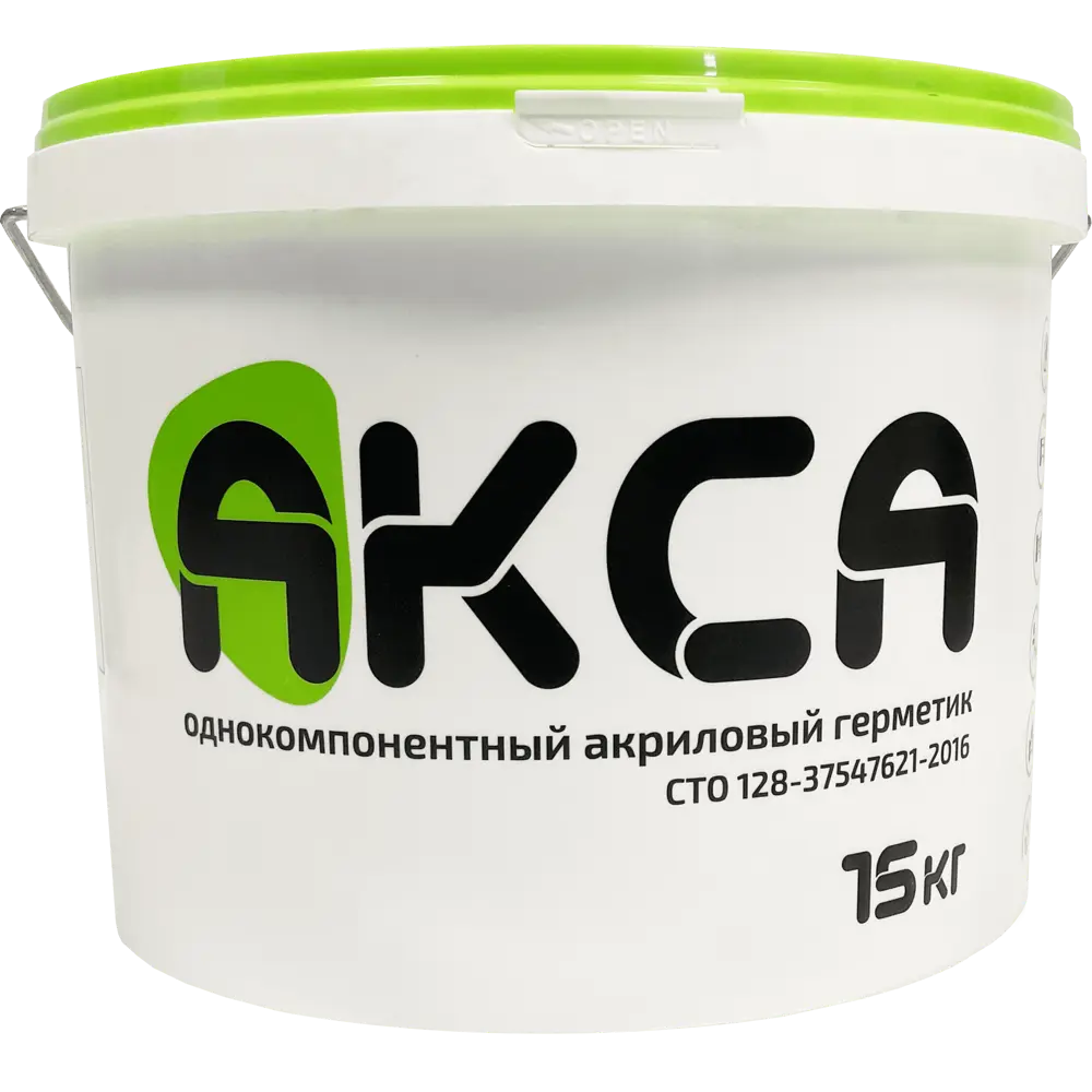 Герметик акриловый для стыков Акса цвет белый 15 кг 82250235 STLM-2171502 