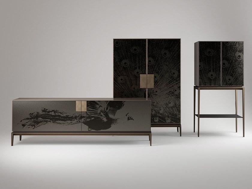 Paolo Castelli Лакированный буфет из мдф и сатинированного стекла Peacock sun-id-1445408 - Вид №1