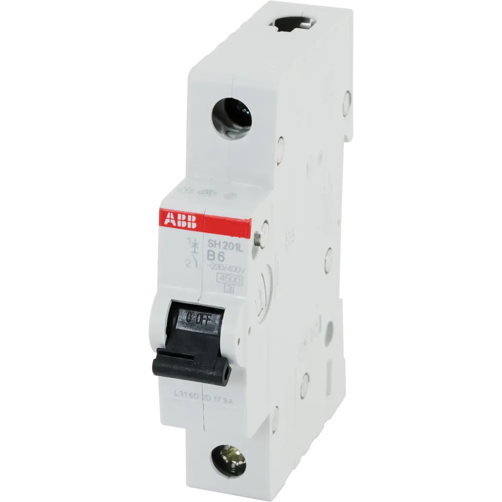 Автоматический выключатель ABB SH201L 1P B6 А 4.5 кА 2CDS241001R0064 STLM-2161217
