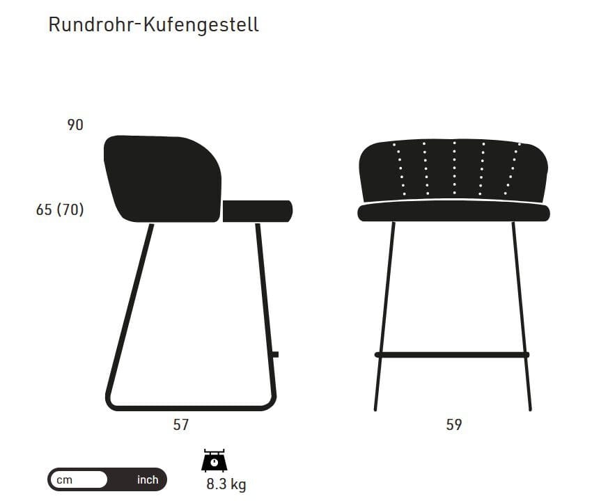 Кухонный табурет с подставкой для ног KFF Gaia Line ARCH-00008030 - Вид №1