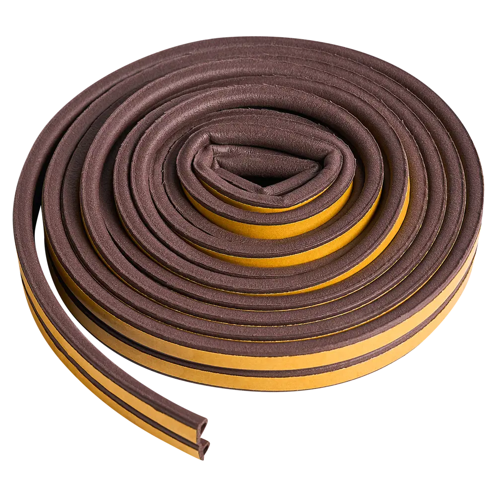Уплотнитель EPDM для окон и дверей самоклеящийся Monlid P-профиль 6 м цвет коричневый STLM-2015510