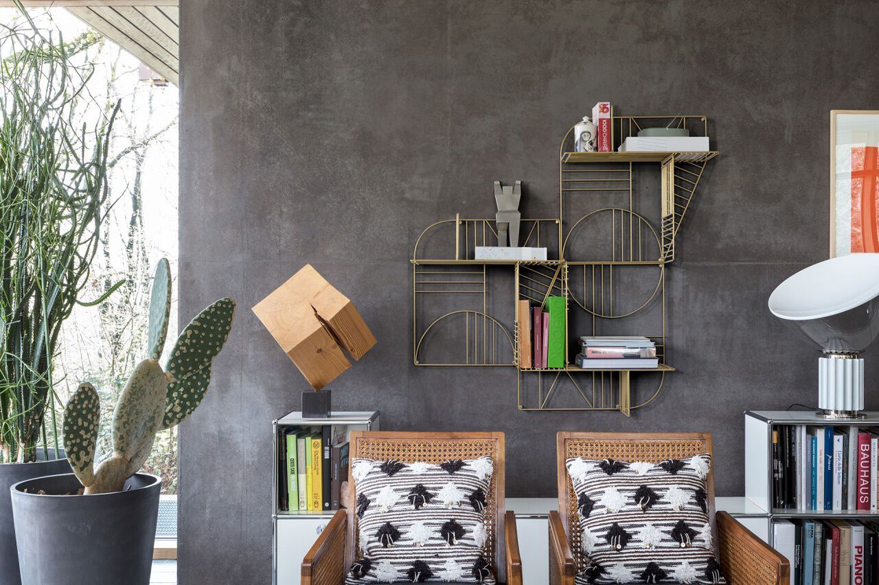 Окрашенный металлический подвесной настенный книжный шкаф Mogg MUSA ARCH-00128839 - Вид №6