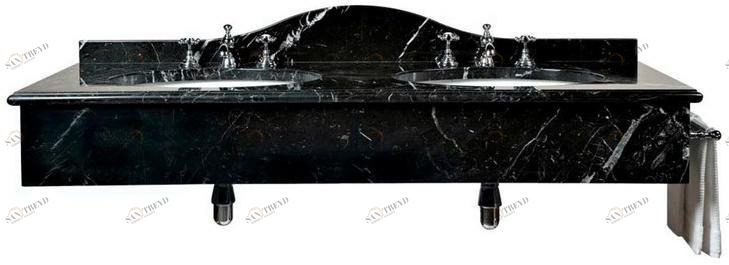 Gentry Home Двойная столешница из мрамора marquina black Cambridge sun-id-1478277